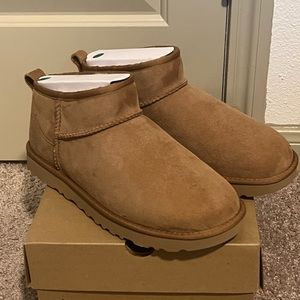 UGG Classic Ultra Mini Boots in Chestnut - Size 10